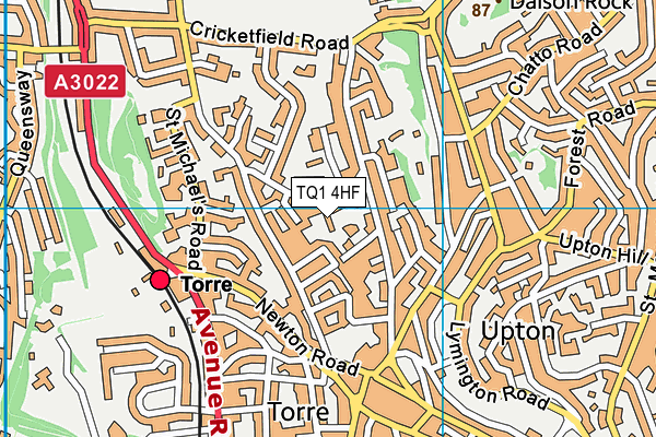 TQ1 4HF map - OS VectorMap District (Ordnance Survey) TQ1 4HF map - OS VectorMap District (Ordnance Survey)