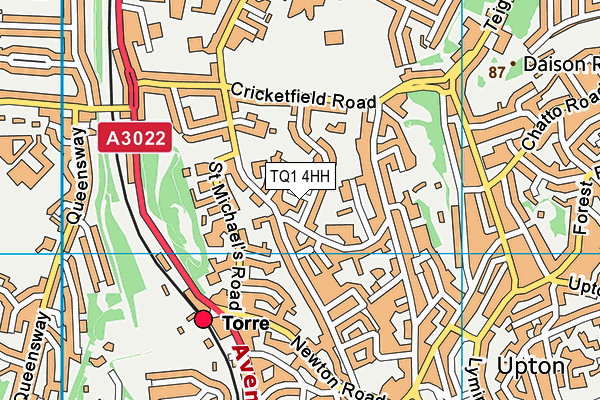 TQ1 4HH map - OS VectorMap District (Ordnance Survey)