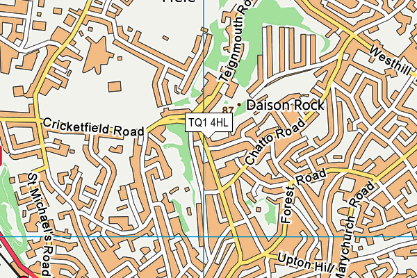 TQ1 4HL map - OS VectorMap District (Ordnance Survey) TQ1 4HL map - OS VectorMap District (Ordnance Survey)