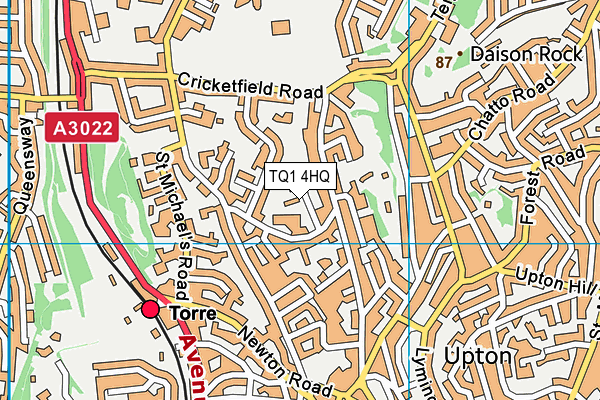 TQ1 4HQ map - OS VectorMap District (Ordnance Survey)