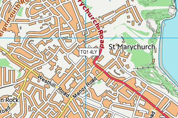 TQ1 4LY map - OS VectorMap District (Ordnance Survey) TQ1 4LY map - OS VectorMap District (Ordnance Survey)