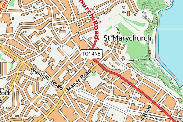 TQ1 4NE map - OS VectorMap District (Ordnance Survey) TQ1 4NE map - OS VectorMap District (Ordnance Survey)