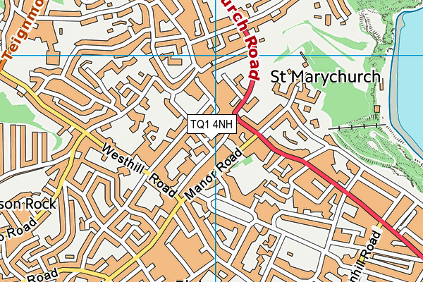 TQ1 4NH map - OS VectorMap District (Ordnance Survey) TQ1 4NH map - OS VectorMap District (Ordnance Survey)
