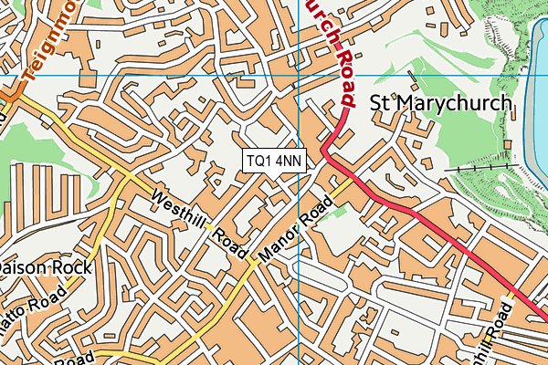 TQ1 4NN map - OS VectorMap District (Ordnance Survey) TQ1 4NN map - OS VectorMap District (Ordnance Survey)