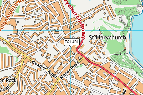 TQ1 4PJ map - OS VectorMap District (Ordnance Survey) TQ1 4PJ map - OS VectorMap District (Ordnance Survey)