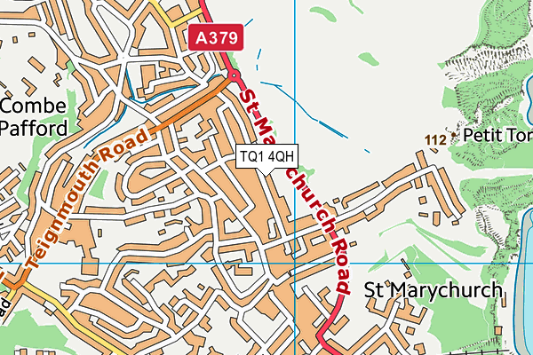 TQ1 4QH map - OS VectorMap District (Ordnance Survey)