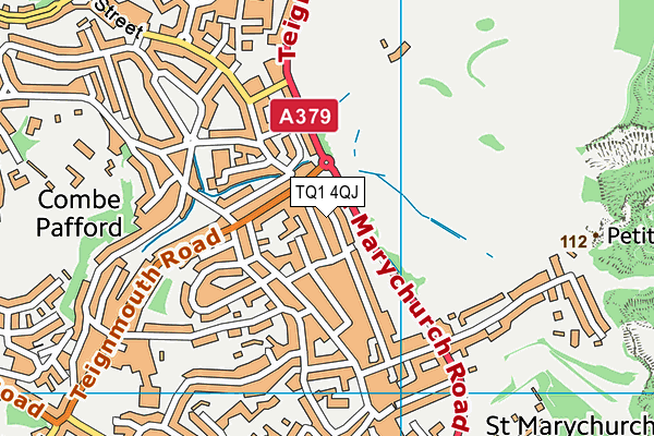 TQ1 4QJ map - OS VectorMap District (Ordnance Survey) TQ1 4QJ map - OS VectorMap District (Ordnance Survey)