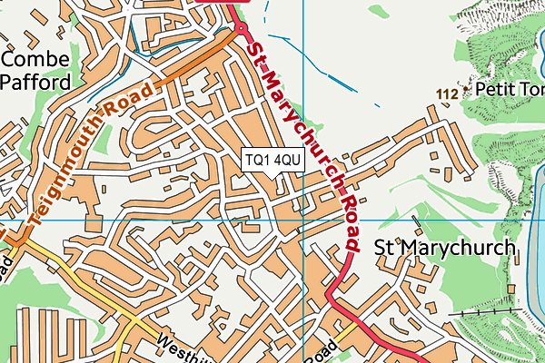 TQ1 4QU map - OS VectorMap District (Ordnance Survey)