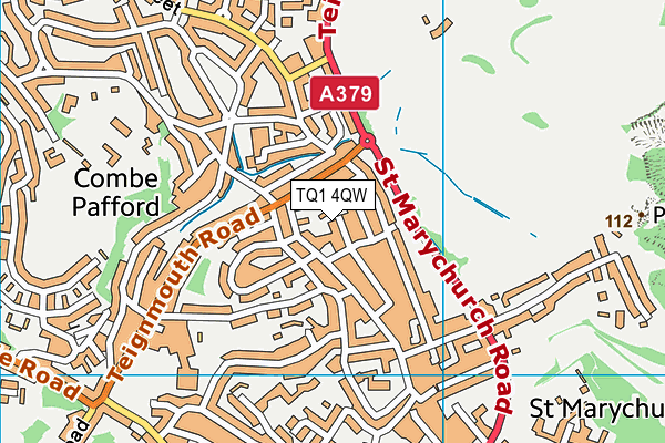 TQ1 4QW map - OS VectorMap District (Ordnance Survey) TQ1 4QW map - OS VectorMap District (Ordnance Survey)