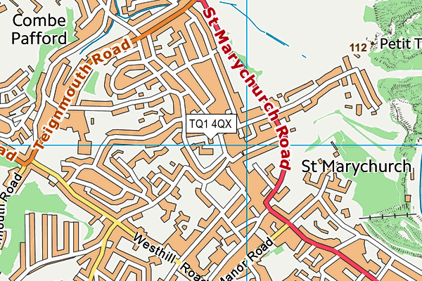 TQ1 4QX map - OS VectorMap District (Ordnance Survey) TQ1 4QX map - OS VectorMap District (Ordnance Survey)