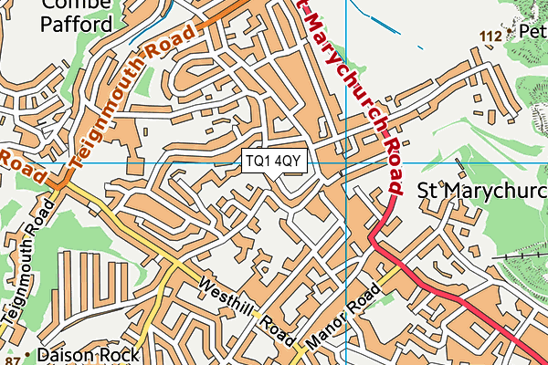 TQ1 4QY map - OS VectorMap District (Ordnance Survey)