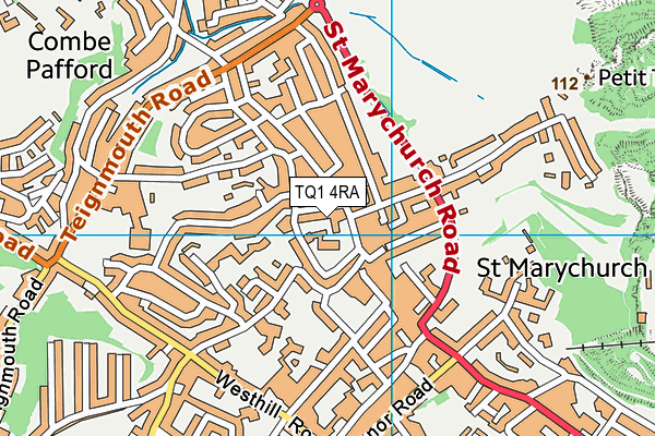 TQ1 4RA map - OS VectorMap District (Ordnance Survey) TQ1 4RA map - OS VectorMap District (Ordnance Survey)