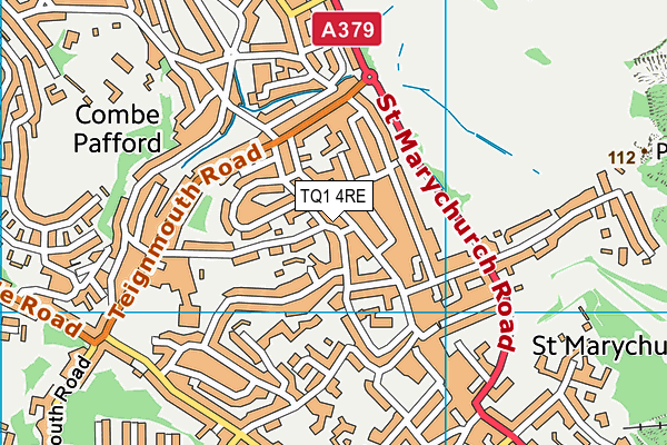TQ1 4RE map - OS VectorMap District (Ordnance Survey) TQ1 4RE map - OS VectorMap District (Ordnance Survey)
