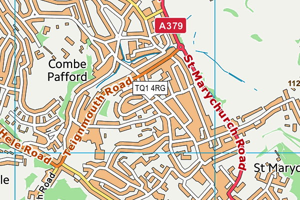TQ1 4RG map - OS VectorMap District (Ordnance Survey)
