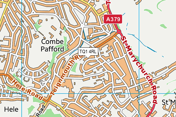 TQ1 4RL map - OS VectorMap District (Ordnance Survey) TQ1 4RL map - OS VectorMap District (Ordnance Survey)