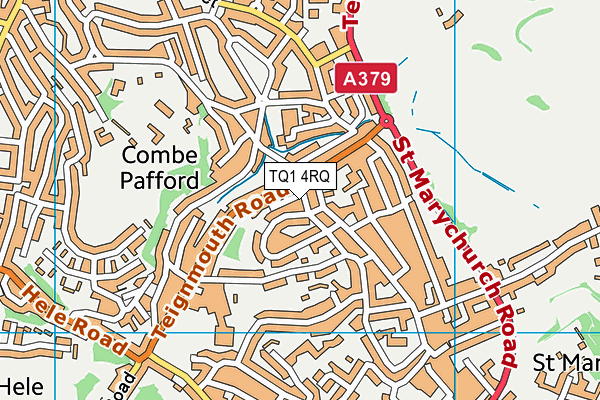 TQ1 4RQ map - OS VectorMap District (Ordnance Survey)