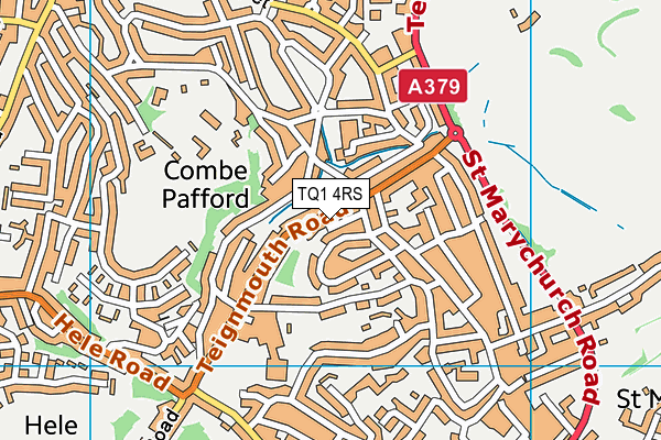 TQ1 4RS map - OS VectorMap District (Ordnance Survey)