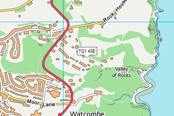 TQ1 4SE map - OS VectorMap District (Ordnance Survey) TQ1 4SE map - OS VectorMap District (Ordnance Survey)