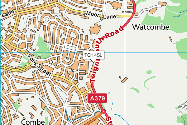 TQ1 4SL map - OS VectorMap District (Ordnance Survey) TQ1 4SL map - OS VectorMap District (Ordnance Survey)