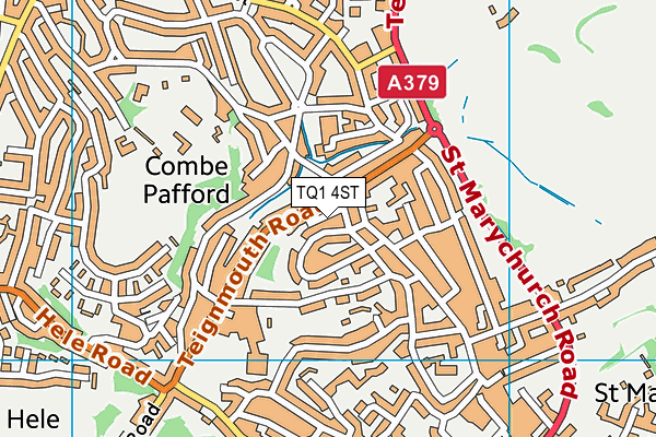 TQ1 4ST map - OS VectorMap District (Ordnance Survey) TQ1 4ST map - OS VectorMap District (Ordnance Survey)
