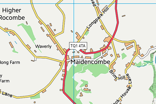 TQ1 4TA map - OS VectorMap District (Ordnance Survey) TQ1 4TA map - OS VectorMap District (Ordnance Survey)