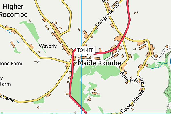 TQ1 4TF map - OS VectorMap District (Ordnance Survey) TQ1 4TF map - OS VectorMap District (Ordnance Survey)