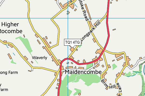 TQ1 4TG map - OS VectorMap District (Ordnance Survey) TQ1 4TG map - OS VectorMap District (Ordnance Survey)