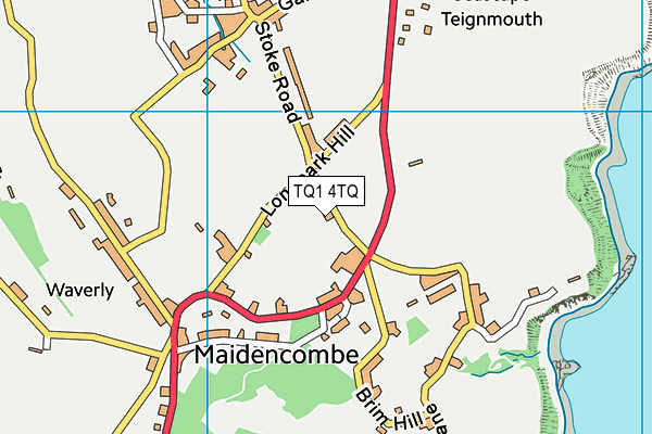 TQ1 4TQ map - OS VectorMap District (Ordnance Survey) TQ1 4TQ map - OS VectorMap District (Ordnance Survey)