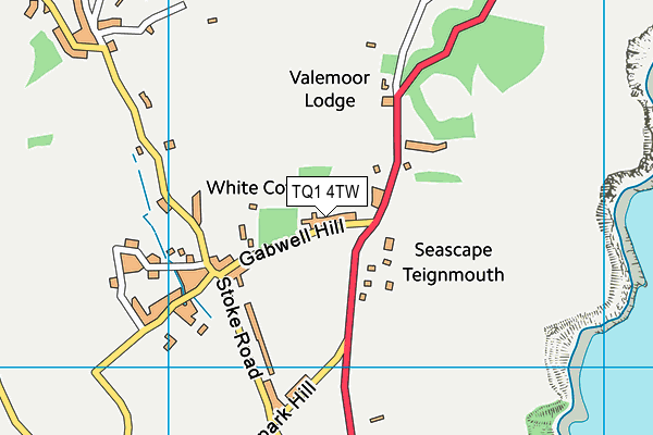 TQ1 4TW map - OS VectorMap District (Ordnance Survey) TQ1 4TW map - OS VectorMap District (Ordnance Survey)