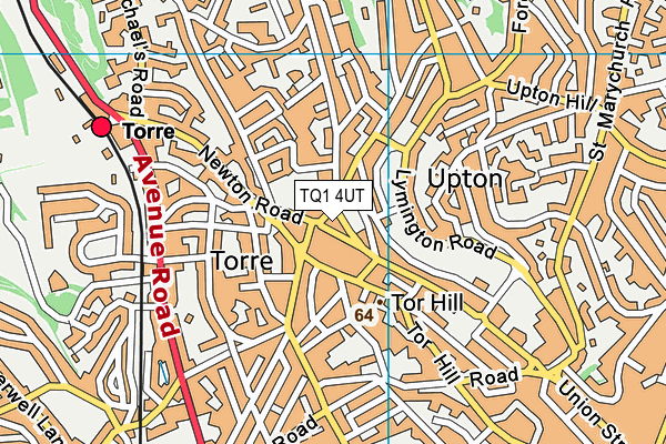 TQ1 4UT map - OS VectorMap District (Ordnance Survey) TQ1 4UT map - OS VectorMap District (Ordnance Survey)