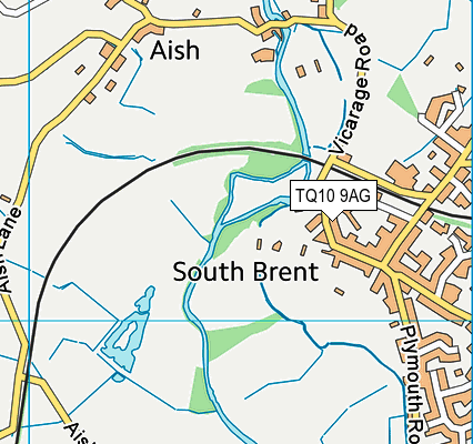TQ10 9AG map - OS VectorMap District (Ordnance Survey)