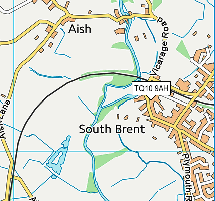 TQ10 9AH map - OS VectorMap District (Ordnance Survey)