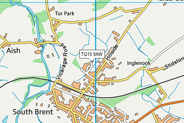 TQ10 9AW map - OS VectorMap District (Ordnance Survey) TQ10 9AW map - OS VectorMap District (Ordnance Survey)