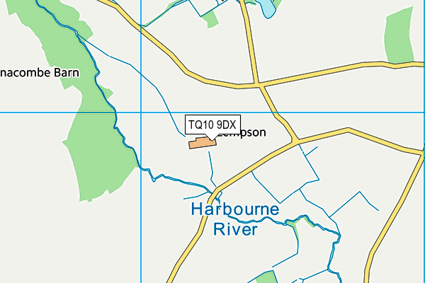 TQ10 9DX map - OS VectorMap District (Ordnance Survey) TQ10 9DX map - OS VectorMap District (Ordnance Survey)