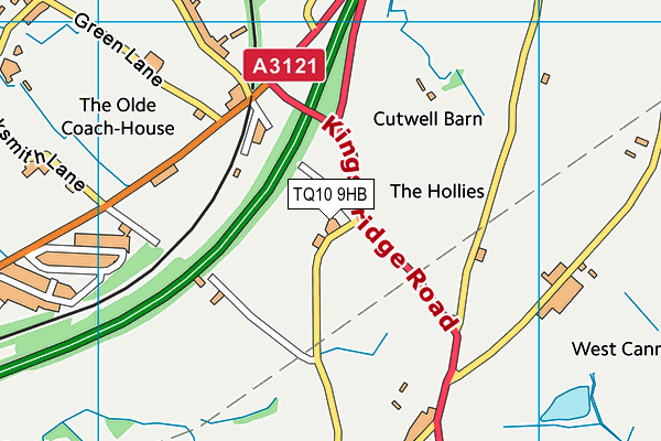 TQ10 9HB map - OS VectorMap District (Ordnance Survey) TQ10 9HB map - OS VectorMap District (Ordnance Survey)
