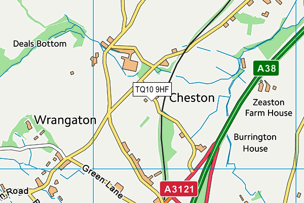 TQ10 9HF map - OS VectorMap District (Ordnance Survey)