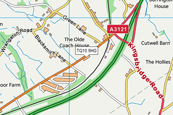 TQ10 9HG map - OS VectorMap District (Ordnance Survey)