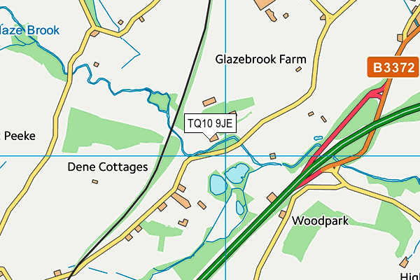 TQ10 9JE map - OS VectorMap District (Ordnance Survey) TQ10 9JE map - OS VectorMap District (Ordnance Survey)