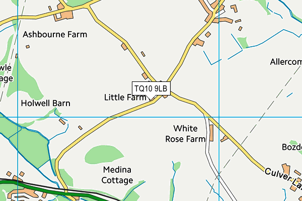 TQ10 9LB map - OS VectorMap District (Ordnance Survey) TQ10 9LB map - OS VectorMap District (Ordnance Survey)