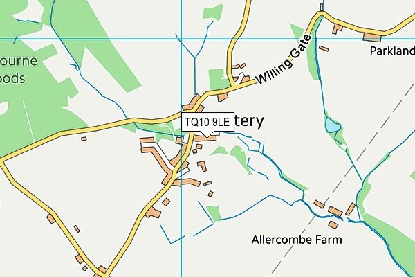 TQ10 9LE map - OS VectorMap District (Ordnance Survey) TQ10 9LE map - OS VectorMap District (Ordnance Survey)