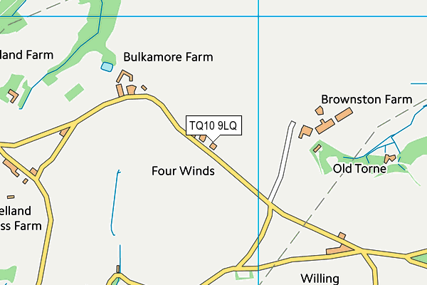TQ10 9LQ map - OS VectorMap District (Ordnance Survey) TQ10 9LQ map - OS VectorMap District (Ordnance Survey)