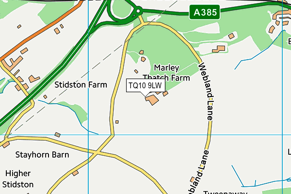 TQ10 9LW map - OS VectorMap District (Ordnance Survey) TQ10 9LW map - OS VectorMap District (Ordnance Survey)