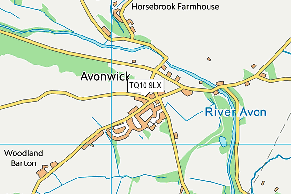 TQ10 9LX map - OS VectorMap District (Ordnance Survey) TQ10 9LX map - OS VectorMap District (Ordnance Survey)