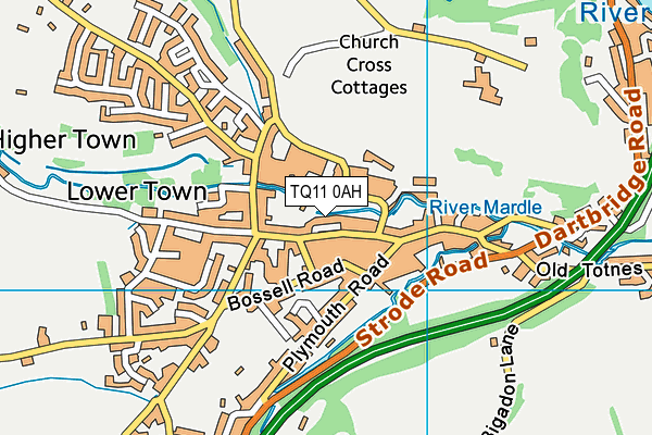 TQ11 0AH map - OS VectorMap District (Ordnance Survey) TQ11 0AH map - OS VectorMap District (Ordnance Survey)