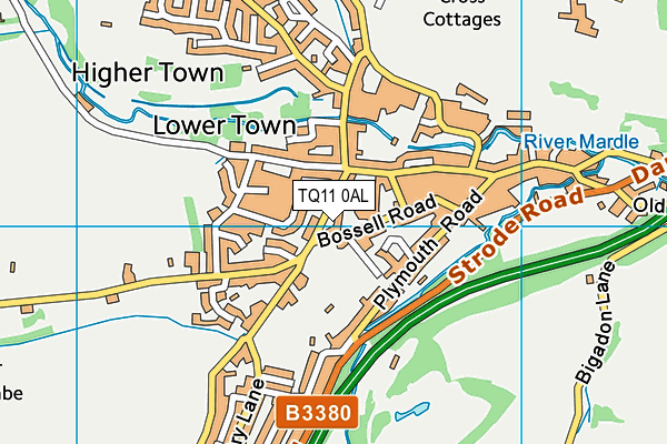 TQ11 0AL map - OS VectorMap District (Ordnance Survey) TQ11 0AL map - OS VectorMap District (Ordnance Survey)