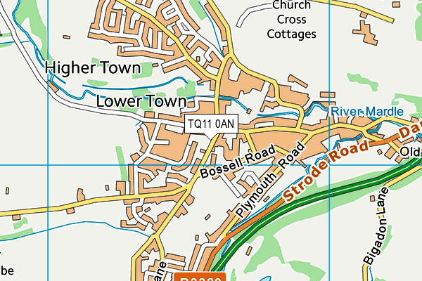 TQ11 0AN map - OS VectorMap District (Ordnance Survey) TQ11 0AN map - OS VectorMap District (Ordnance Survey)