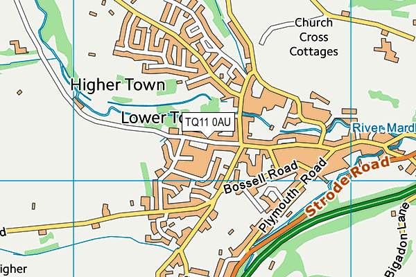 TQ11 0AU map - OS VectorMap District (Ordnance Survey) TQ11 0AU map - OS VectorMap District (Ordnance Survey)