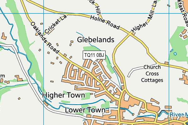 TQ11 0BJ map - OS VectorMap District (Ordnance Survey) TQ11 0BJ map - OS VectorMap District (Ordnance Survey)