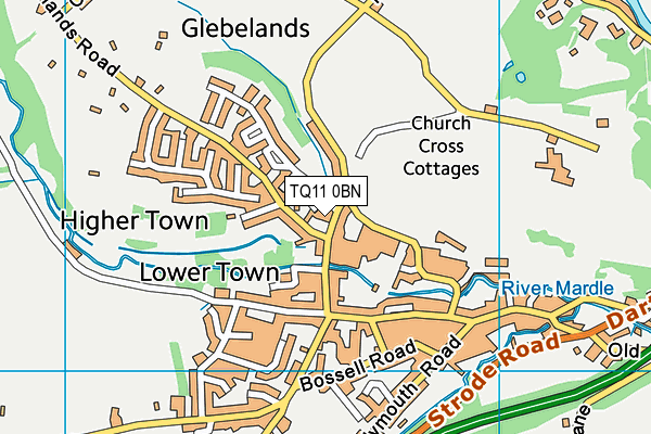 TQ11 0BN map - OS VectorMap District (Ordnance Survey) TQ11 0BN map - OS VectorMap District (Ordnance Survey)