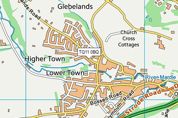 TQ11 0BQ map - OS VectorMap District (Ordnance Survey) TQ11 0BQ map - OS VectorMap District (Ordnance Survey)